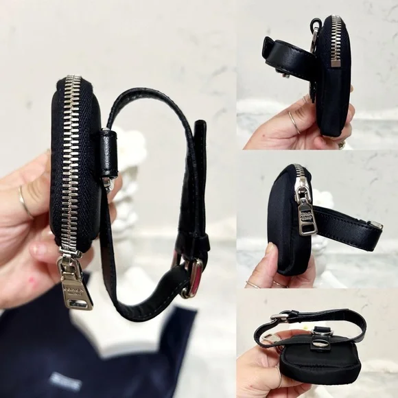 Authentic Prada Black Tessuto Mini Ankle Pouch / Bag - Picture 6 of 12